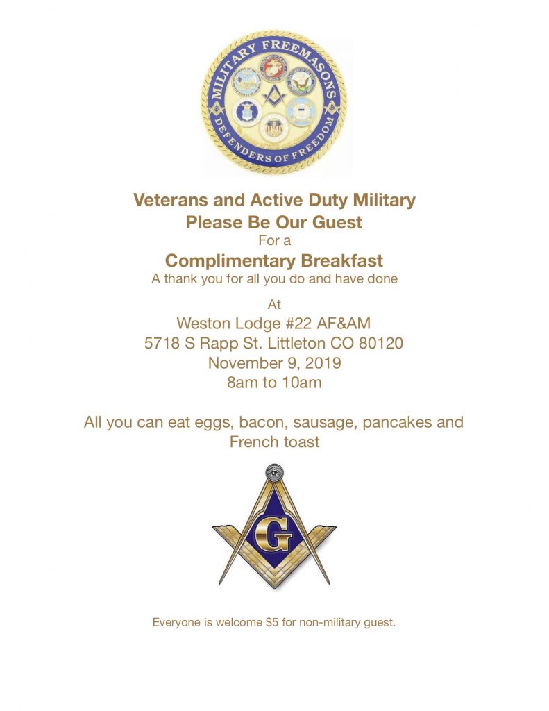 Veterans Breakfast 10.9.2019