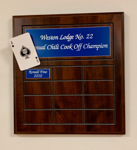 Chili Cookoff Plaque